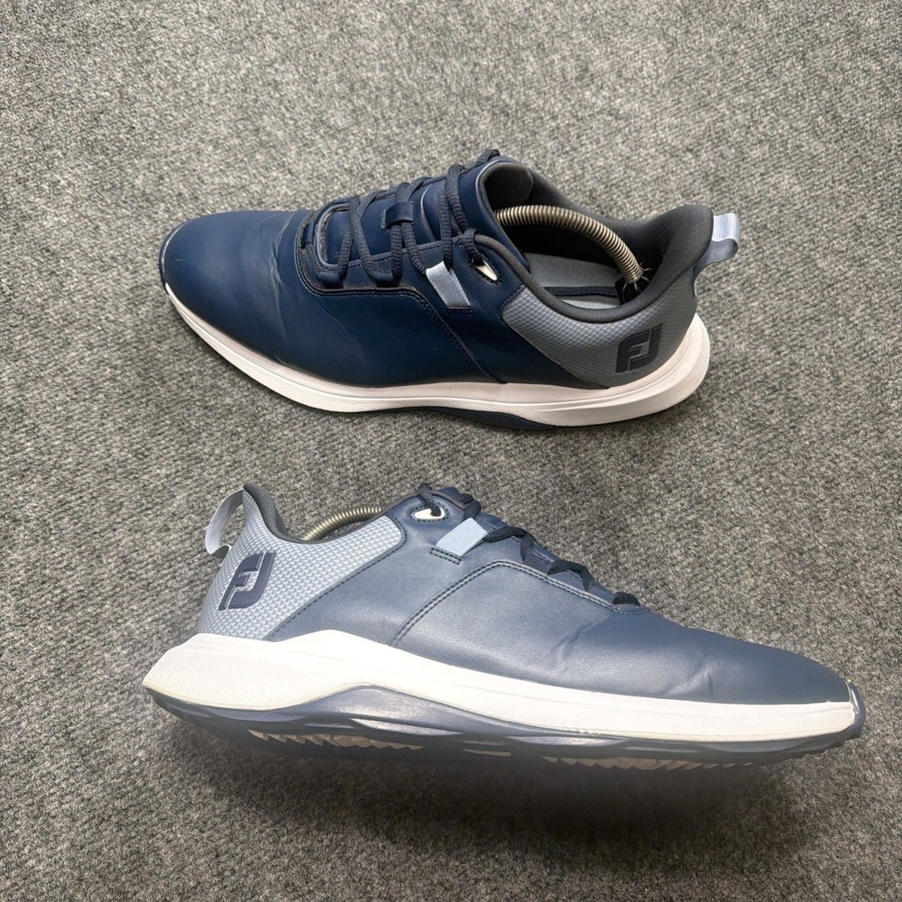 FootJoy FJ ProLite Blue White Spikeless Waterproof Golf Shoes Men's Size 10.5 M
